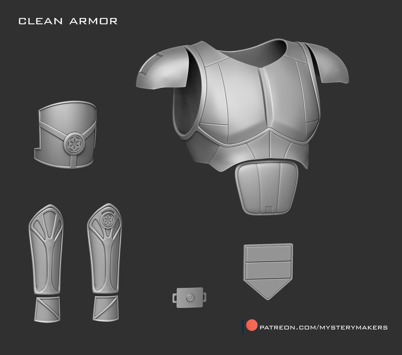 Imperial Jedi ARMOR ONLY Stl Files Digital Download Etsy