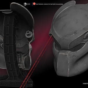 PREDATOR Jungle hunter bio mask with working 3 point laser instructions (stl files - digital download only)