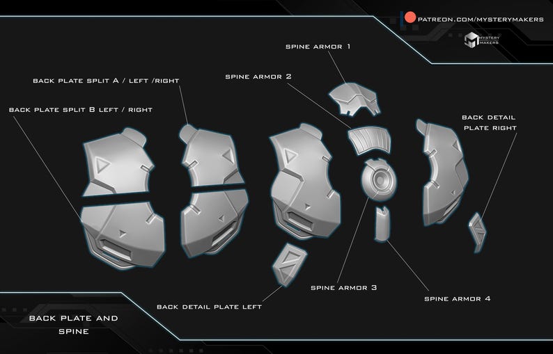 stl preview of a 3d printable Captain America full body armor made by mysterymakers