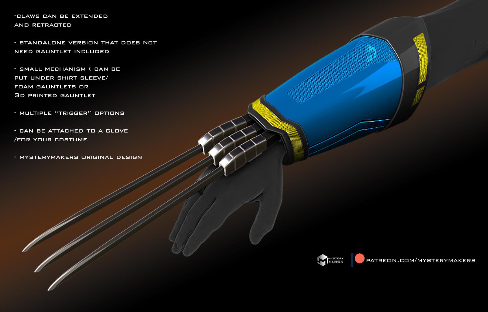 Foam Wolverine Claws on Gloves Foam Wolverine Claws on Gloves