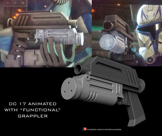 3d Printable Blaster Inspired by the DC 17 Animated Version - Etsy