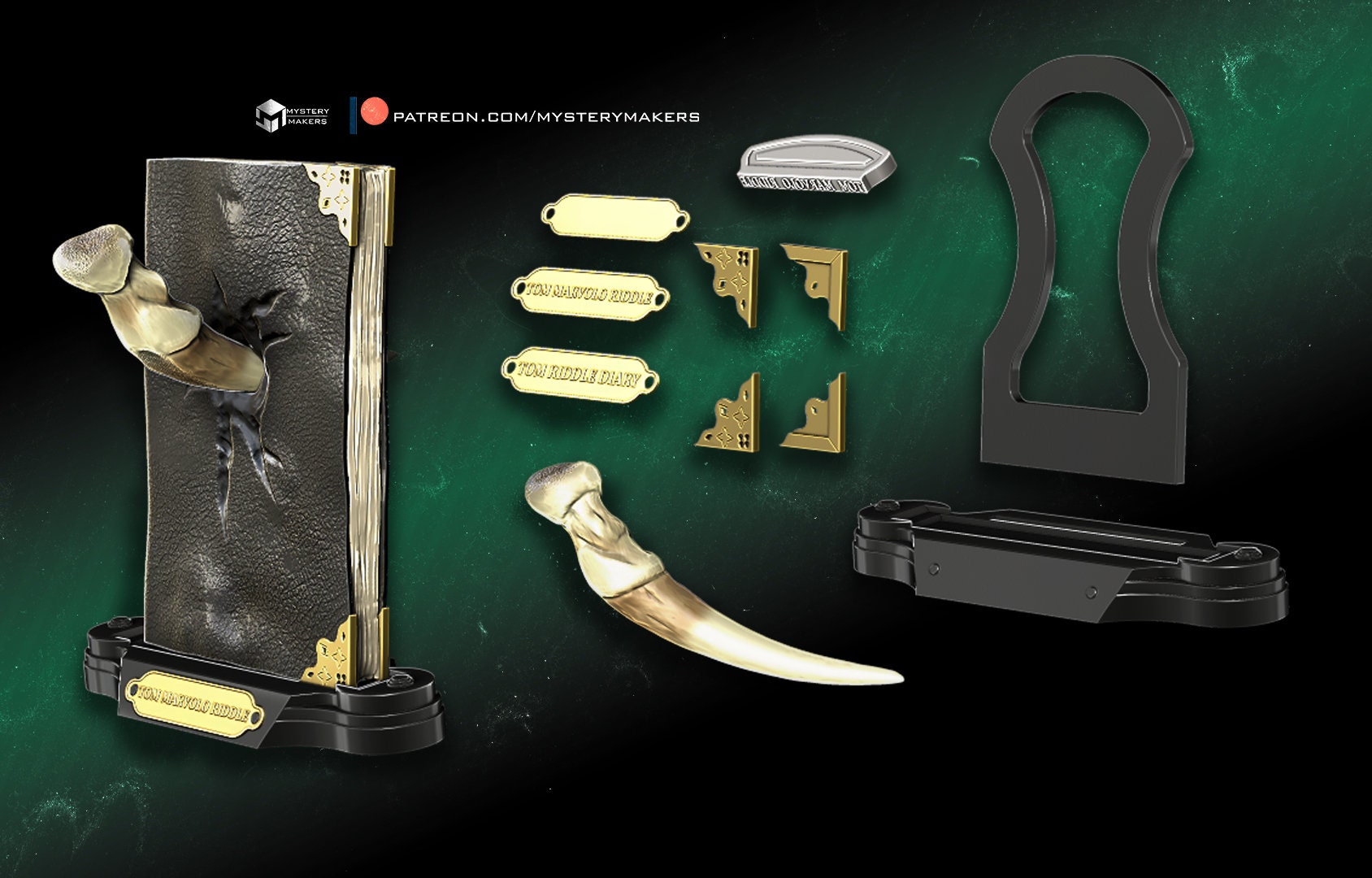 Tom Riddle Diary (stl file - digital download only)