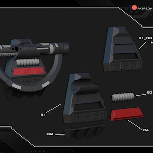 stl preview of a 3d printable starkiller inquisitor back armor made by mystery makers