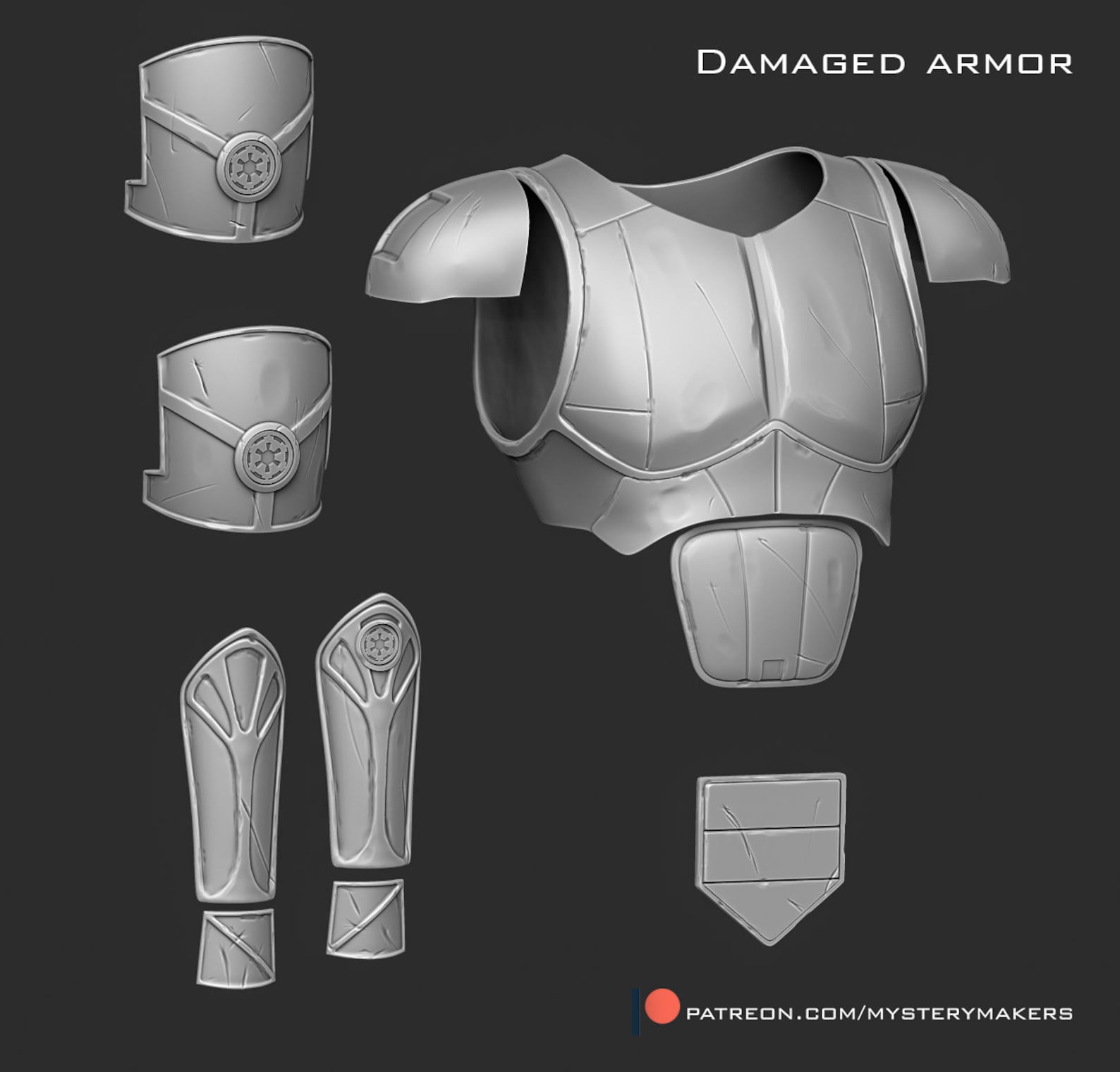 Imperial Jedi ARMOR ONLY Stl Files Digital Download Etsy