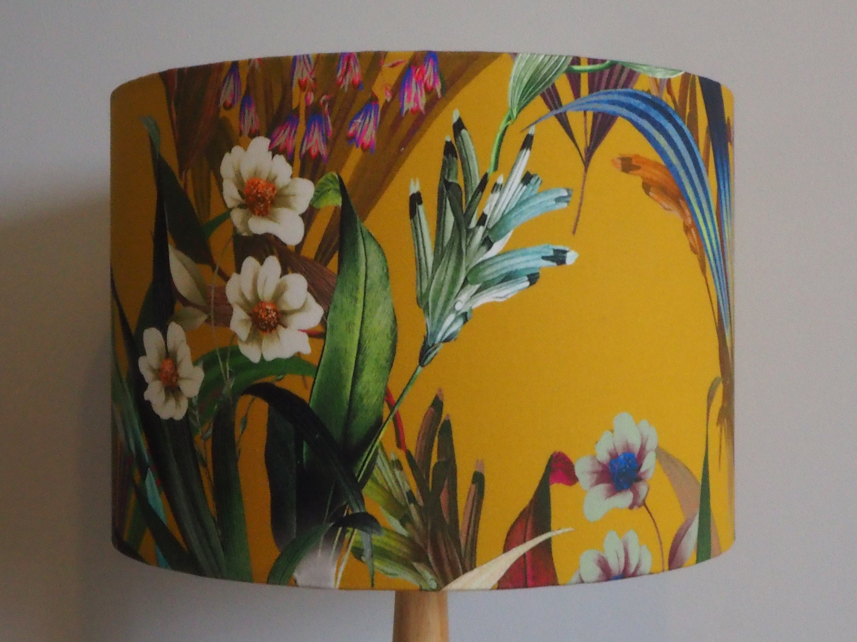 Yellow floral lampshade outlet