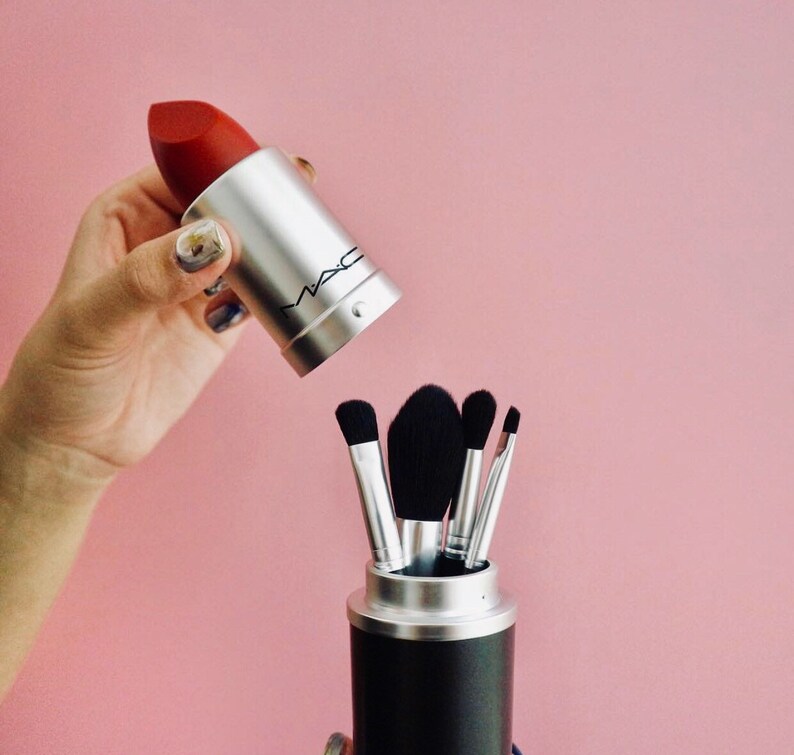 Mac makeup brush holder canister in a form of a lipstick Etsy