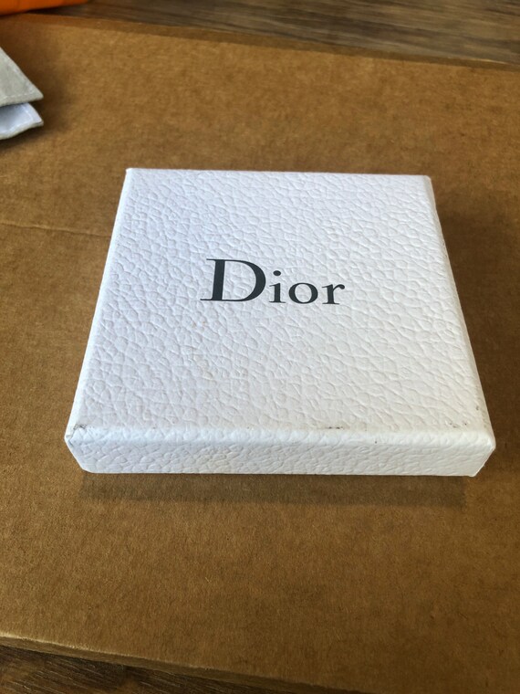 Authentic Dior jewellery box cardboard white small used Etsy