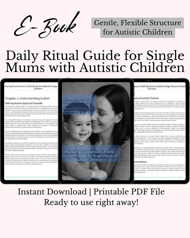 Daily Ritual Guide for Single Mums With an Autistic Child | PDF Digital ...