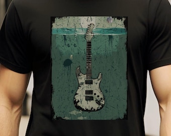 T-shirt voor elektrische gitaar onder water: Moody Rock Music-T-shirt