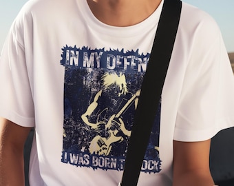 Grunge Rocker Guitar Player T-shirt: Rockband Gitarist Graphic T-shirt