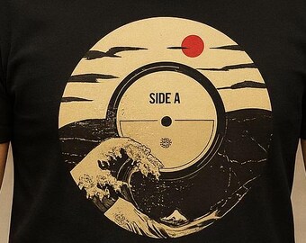 Japanese Wave Vinyl Shirt, Retro Record Collector Tee, DJ Gift for Lo-Fi Music Lovers