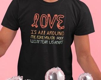 Valentine Shirt, Love Songs Mash-Up Tee, Music Lover Valentines Gift Tshirt