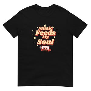 Retro Music Lover T-Shirt, Vintage Tee for Musicians & Concert Fans - 80s Inspired Gift for Old School Band Fans Short-Sleeve Unisex T-Shirt