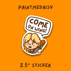 Forza Wing! / Adesivo in vinile con ali di pollo di Jimin dei BTS