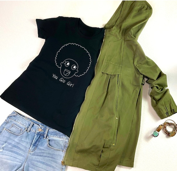 Emoji T-shirt, Emoji, You Go Girl, Fun-t-shirt, Black Girl Magic