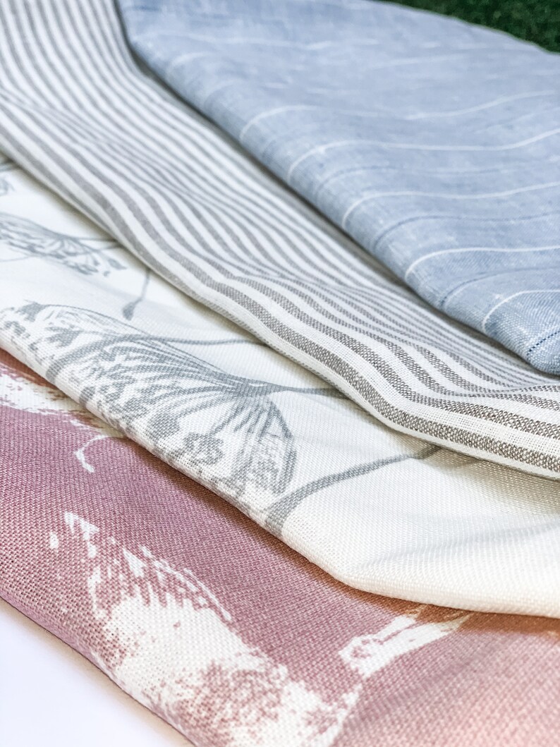 Taupe and White Pillow Covers 20x20 Striped Linen Pillow Etsy