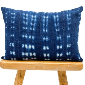 Indigo Pillow, Blue pillow, Mudcloth Indigo Pillow, African Pillow Cover, Decorative Pillow| Lumbar Pillow| Sofa Cushion, Blue Indigo pillow