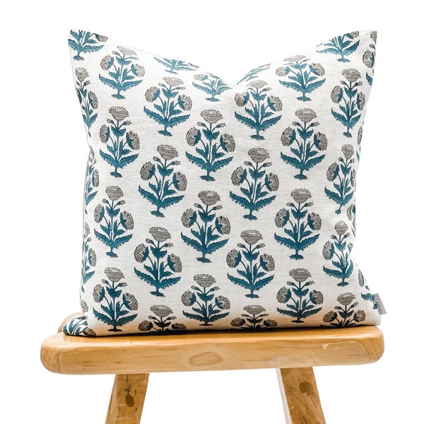 Teal and Grey Pillow Etsy