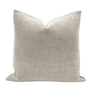 Handwoven Cotton and Linen in Creamy Oatmeal, Neutral Decor pillow, Rustic Woven Textured Pillow, Ivory Pillow, Farmhouse Pillow
