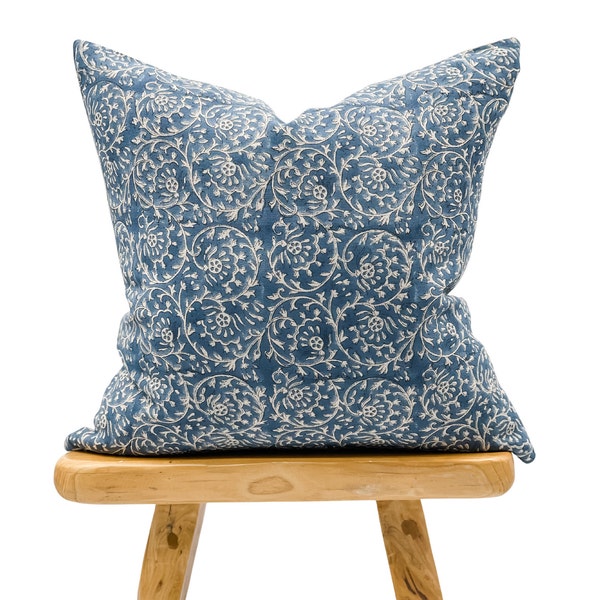 Indigo Pillow Cover Etsy