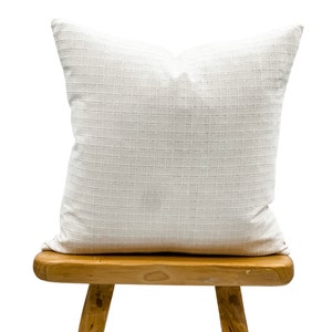 Off white Cream Textured Plaid Woven Pillow Cover, Neutral pillow, White hmong pillow, Cream white pillow, Farmhouse pillow