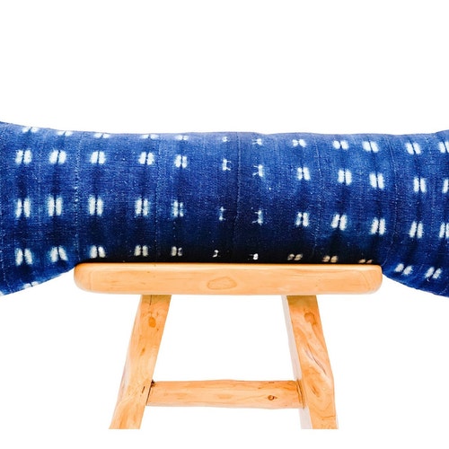Extra Long Bolster Pillow African Indigo Mudcloth Pillow Etsy