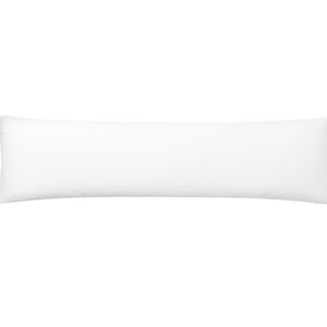 May include: A white rectangular body pillow. The pillow is made of a soft, comfortable material and is perfect for sleeping or lounging.