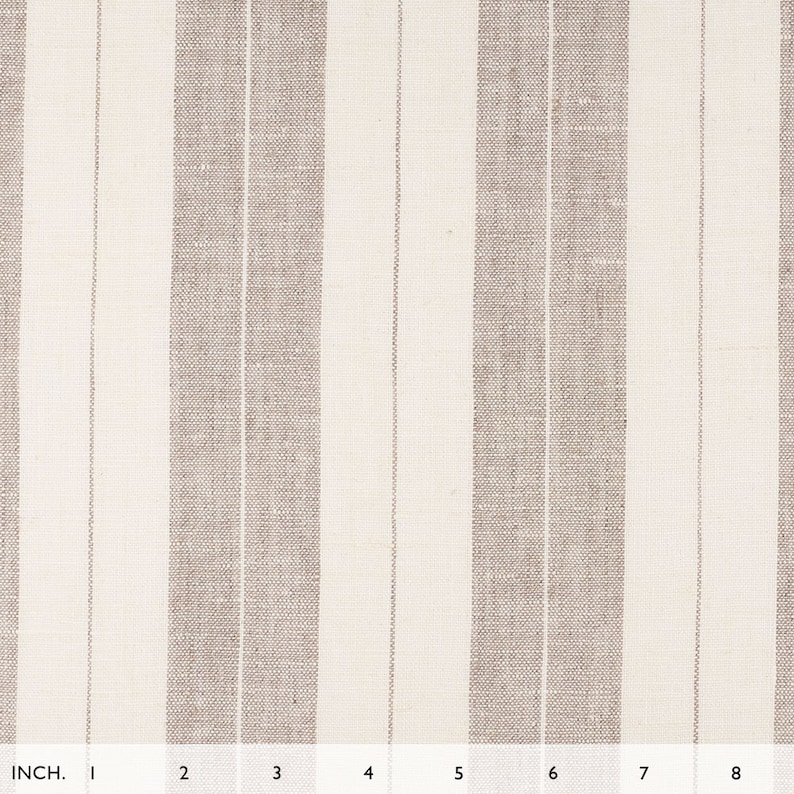 Taupe and White Pillow Covers 20x20 Striped Linen Pillow Etsy