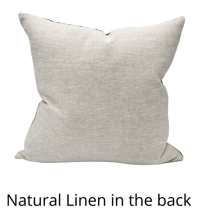 Designer Wisteria White on Natural Linen Pillow Cover Neutral Etsy
