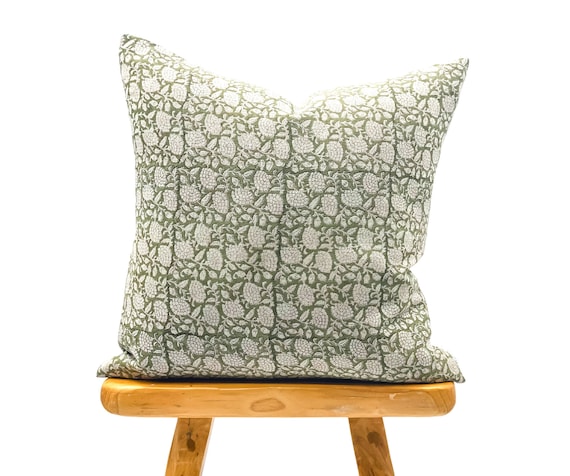  Topfinel Olive Green Decorative Square Throw Pillow