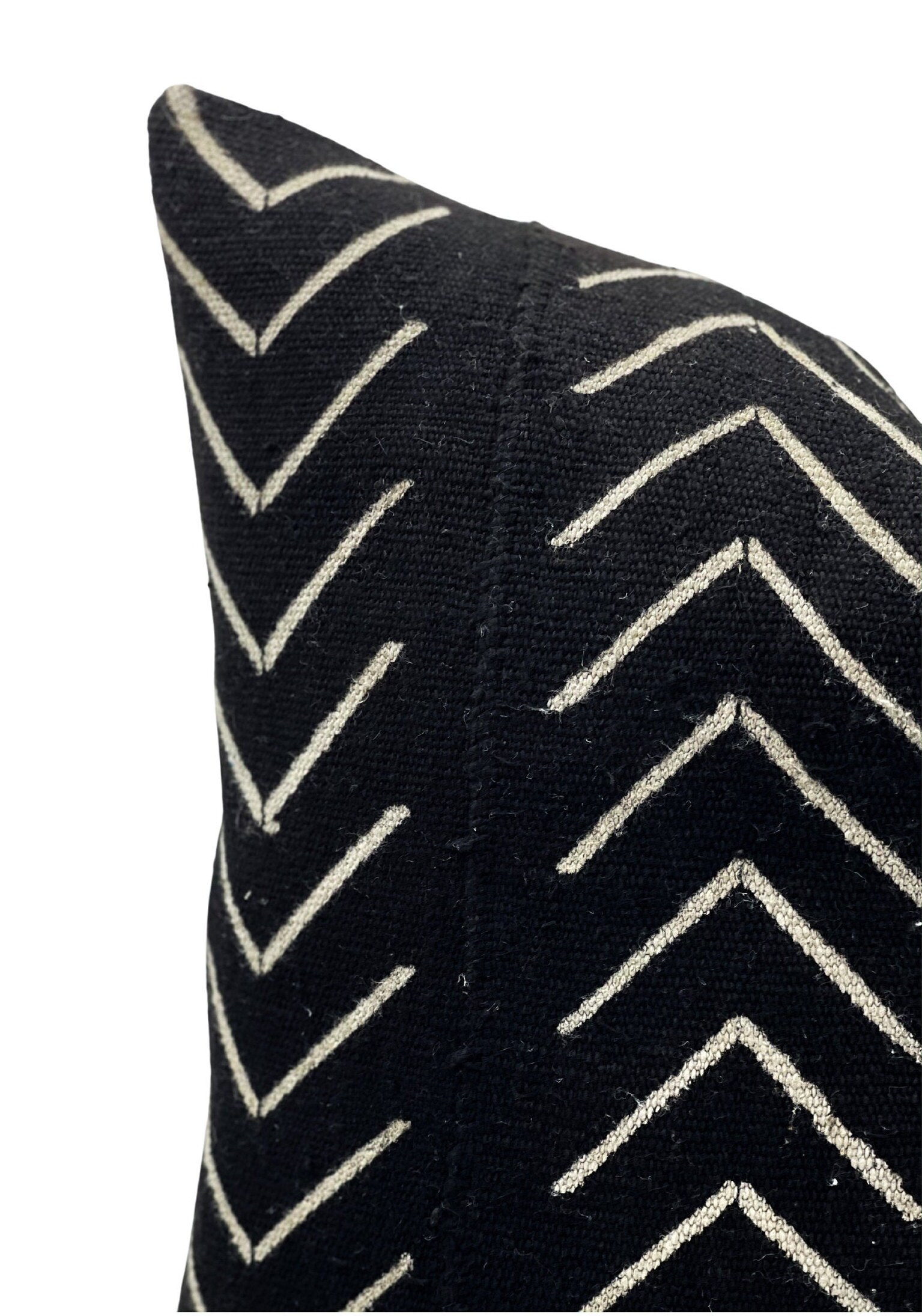 Authentic African Pillow Handwoven Mudcloth Pillow Black - Etsy