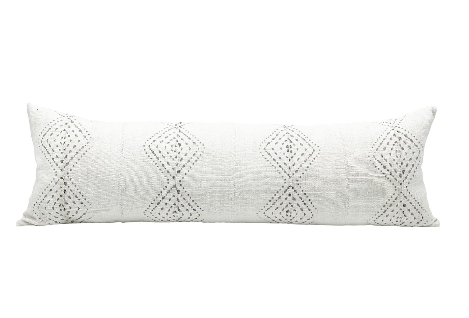 Extra Long Lumbar Pillow White African Pillow White Mudcloth - Etsy