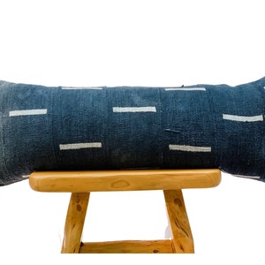 Extra Long Lumbar Pillow, African Pillow, Black Mudcloth Pillow, Bolster Pillow Cover 14x36, Sofa Cushion Throw Pillow, Farmhouse pillow