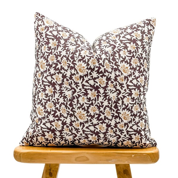 Dark Brown Pillow Etsy