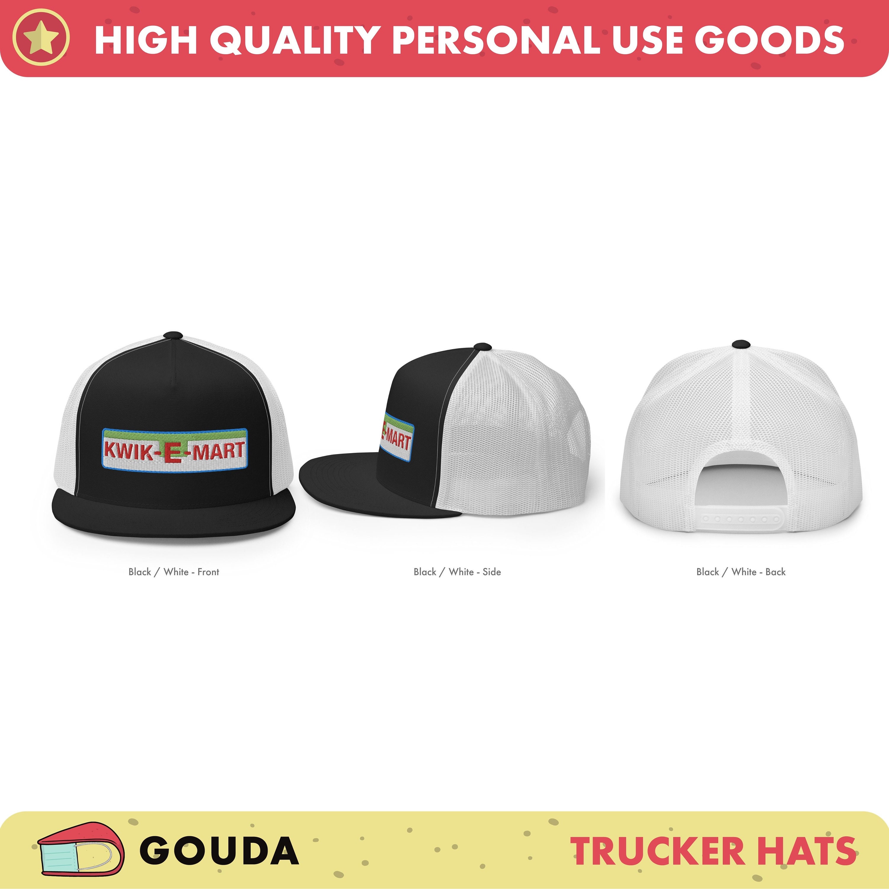 Casquette Les Simpson KWIK E MART - Snapback Réglable, Noire Verte Blanche