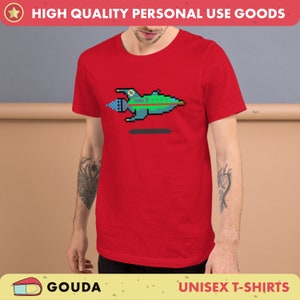 Pixel Planet Express Ship Shirt - Futurama Apparel Pre-Shrunk Fabric - Comfortable Unisex Shirt - Physical Item