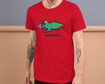 Pixel Planet Express Ship Shirt - Futurama Apparel Pre-Shrunk Fabric - Comfortable Unisex Shirt - Physical Item