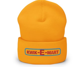 Simpsons Kwik-E-Mart Embroidered Beanie - Cuffed Acrylic Hat