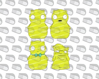 Kuchi Kopi Set svg - eps dxf png - bad kuchi kopi and crawl space kuchi kopi - includes line drawings