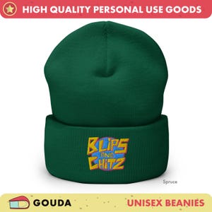 Blips and Chitz Cuffed Beanie - Rick and Morty Hat - Warm Unisex Cap - Multiple Colors Available