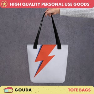 Ziggy Stardust Tote Bag - Retro Inspired Computer Bag - Classic Printed Hand Bag