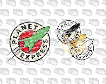 Planet Express Logos svg eps dxf png - Futurama Craft Files - set of four designs