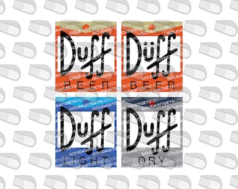 Duff Beer Logo Bundle - svg eps png dxf - The Simpsons Crafting Files