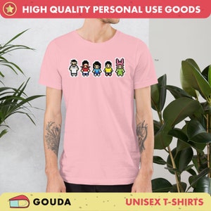 T-shirt unisexe Pixel Belchers - Vêtements Bob&#39;s Burgers - Tissu pré-rétréci - Chemise à logo confortable - Article physique