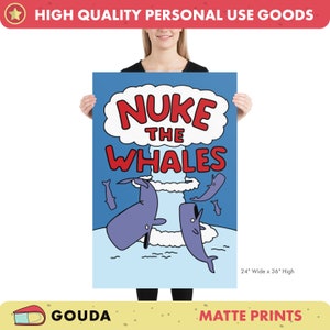 Simpsons Wall Art Nuke The Whales - Bart Simpson Environmental Matte Finished Print - Available in 4 Different Poster Sizes