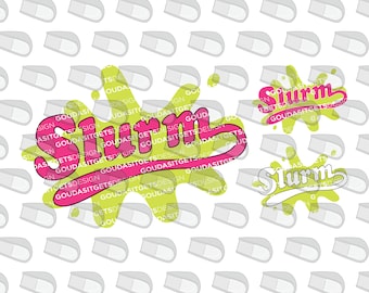 Slurm Logos svg eps dxf png - Futurama Craft Files - set of three