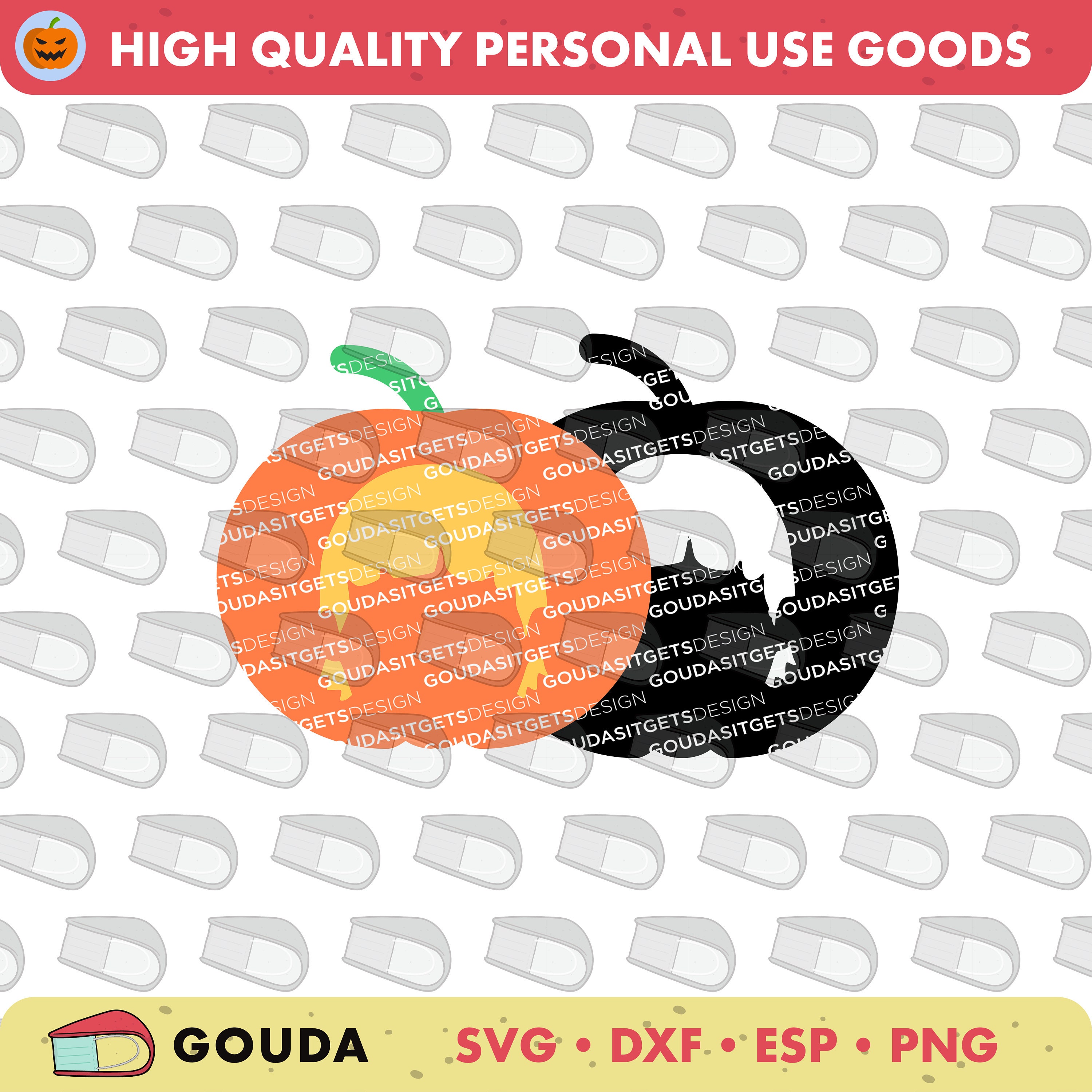 Gene Belcher Jack-O'-Lantern SVG - eps dxf png - Bob's Burgers Halloween Craft Files