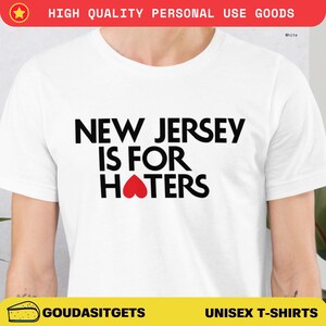 Koszulka unisex New Jersey is for Haters – wygodna odzież z tkaniny Newark Pre-Shrunk