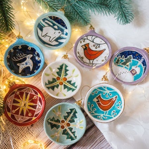 Kleine Schale Christbaumkugel Kugel Dekoration Baum Handarbeit Keramik