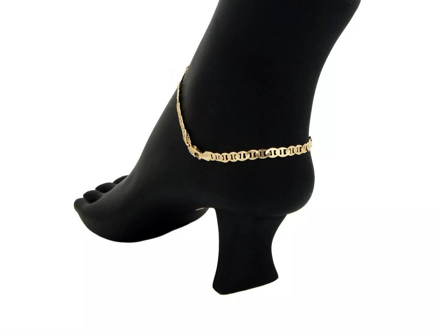 Real gold filled anklet bracelet gucci link 10 5mm 14k Etsy